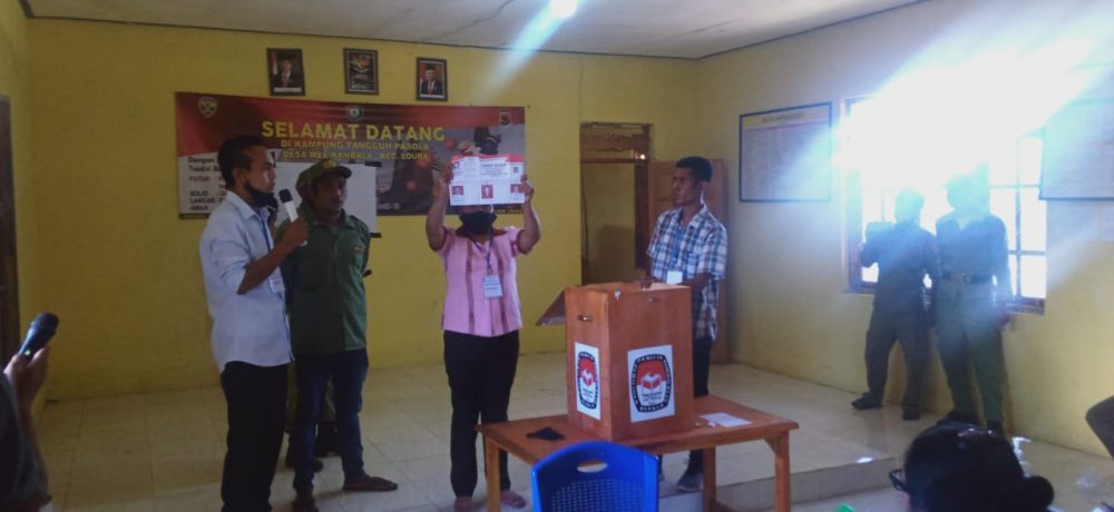 Suasana dan Hasil sementara Pilkades Serentak 2021 SBD.