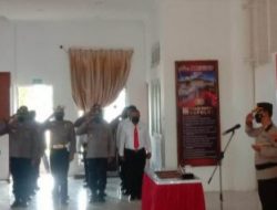 Upacara serah terima jabatan kasat Samapta Polres SBD.