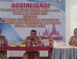THEOFILUS NATARA GELAR DAN MEMBUKA SECARA RESMI SOSIALISASI,PERATURAN BUPATI SBD NOMOR 19 TAHUN 2018 