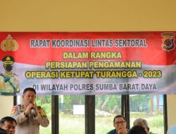 POLRES SBD GELAR RAPAT KOORDINASI PERSIAPAN PERAYAAN IDUL FITRI 1444 H MELAKUKAN PENGAMANAN OPS KETUPAT TURANGGA 2023