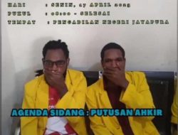 Hasil Putusan Sidang Gerson Pigai dan Kamus Bayage Divonis 5 Bulan 10 Hari Penjara