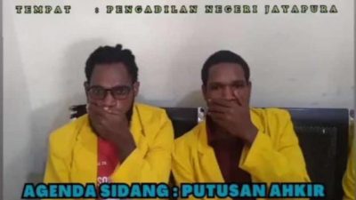 Hasil Putusan Sidang Gerson Pigai dan Kamus Bayage Divonis 5 Bulan 10 Hari Penjara
