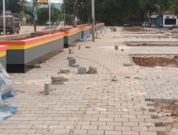 PEMBANGUNAN LAPANGAN TAMAN KOTA TERLIHAT INDAH,PENATAAN SUDAH MULAI FINISHING