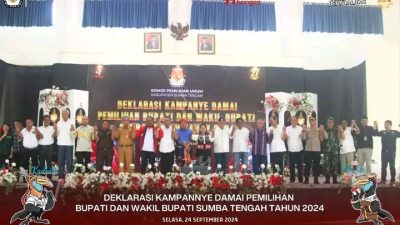 Deklarasi Kampanye Damai Pemilihan Bupati dan Wakil Bupati Sumba Tengah Digelar oleh KPU Sumba Tengah