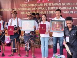 KPU SBD Gelar Pleno Terbuka Penarikan Undian dan Penetapan Nomor Urut Paslon Bupati dan Wakil Bupati