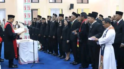 Pengucapan Sumpah/Janji Anggota DPRD Kabupaten Sumba Tengah Periode 2024-2029