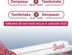 Batik Air Buka Rute Harian Bali–Tambolaka, Akses Wisata Sumba Kian Terbuka Lebar