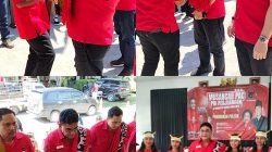 Penjemputan Ketua DPP PDIP DR.Andereas Hugo Parera,Bersama Rombongan Menghadiri Musyawarah Anak Cabang PDIP SBD.