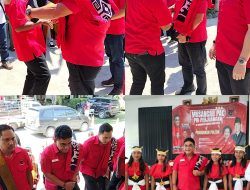 Penjemputan Ketua DPP PDIP DR.Andereas Hugo Parera,Bersama Rombongan Menghadiri Musyawarah Anak Cabang PDIP SBD.