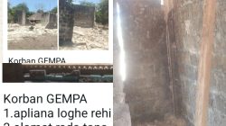 KADES KAHALE MENDATA KERUSAKAN RUMAH WARGA AKIBAT MUSIBAH GEMPA.